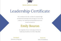 Professional Leadership Award Certificate Template
