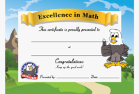 Professional Math Award Certificate Templates