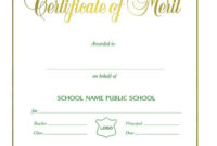Professional Merit Award Certificate Templates