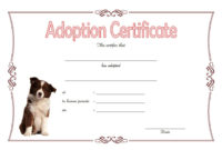 Professional Pet Birth Certificate Template