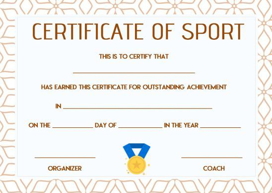 Professional Physical Education Certificate 8 Template Designs