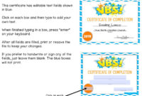 Professional Printable Vbs Certificates Free