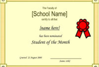 Professional Star Student Certificate Template