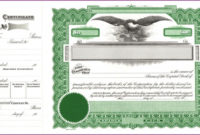 Professional Stock Certificate Template Word