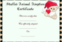 Professional Stuffed Animal Birth Certificate