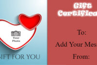 Professional Valentine Gift Certificate Template