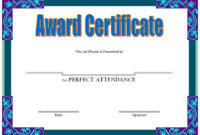 Simple Attendance Certificate Template Word