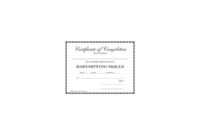 Simple Babysitting Certificate Template