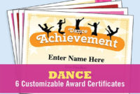 Simple Ballet Certificate Templates