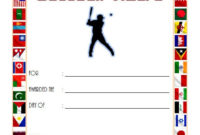 Simple Baseball Award Certificate Template