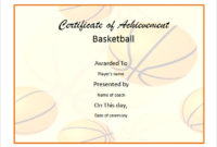 Simple Basketball Certificate Template