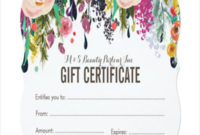 Simple Beauty Salon Gift Certificate