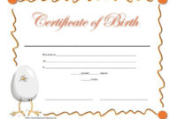 Simple Birth Certificate Templates For Word