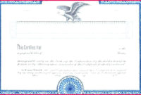 Simple Blank Share Certificate Template Free