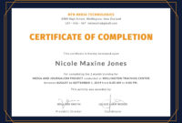 Simple Certificate Of Completion Word Template