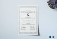 Simple Certificate Of Recognition Template Word