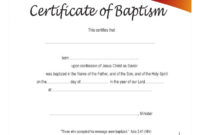 Simple Christian Baptism Certificate Template