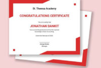 Simple Congratulations Certificate Templates