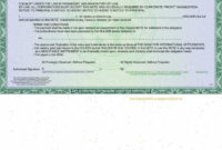 Simple Corporate Bond Certificate Template