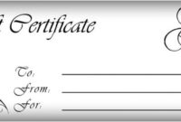 Simple Custom Gift Certificate Template