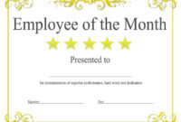 Simple Employee Of The Month Certificate Template