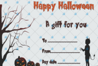 Simple Halloween Gift Certificate Template Free