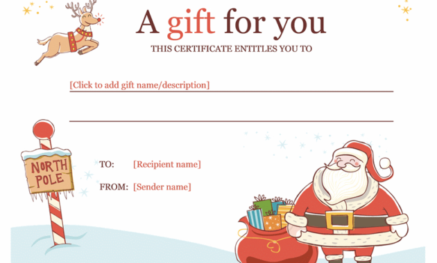 Simple Homemade Gift Certificate Template