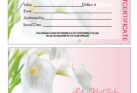 Simple Nail Gift Certificate Template Free