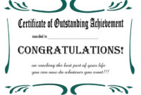Simple Outstanding Effort Certificate Template