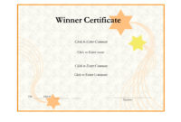 Simple Pageant Certificate Template