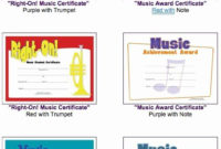 Simple Piano Certificate Template Free Printable