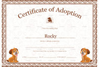 Simple Rabbit Adoption Certificate Template 6 Ideas Free