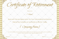 Simple Retirement Certificate Templates