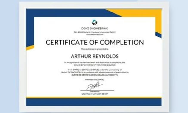 Simple Robotics Certificate Template
