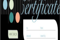 Simple Salon Gift Certificate Template