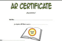Simple Star Reader Certificate Template Free