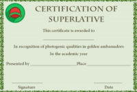 Simple Superlative Certificate Templates