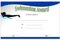 Simple Swimming Certificate Templates Free
