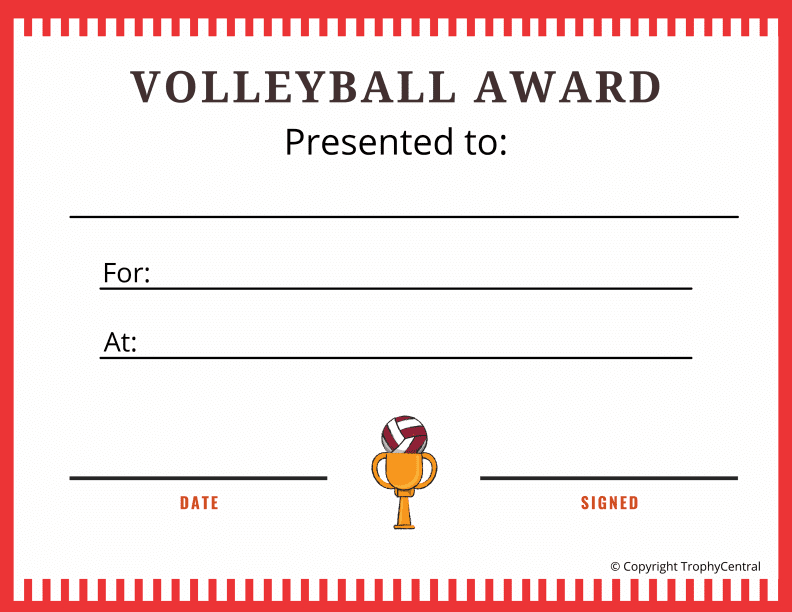 Simple Table Tennis Certificate Template Free