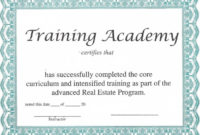 Simple Training Completion Certificate Template