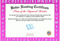 Stunning Accelerated Reader Certificate Template Free