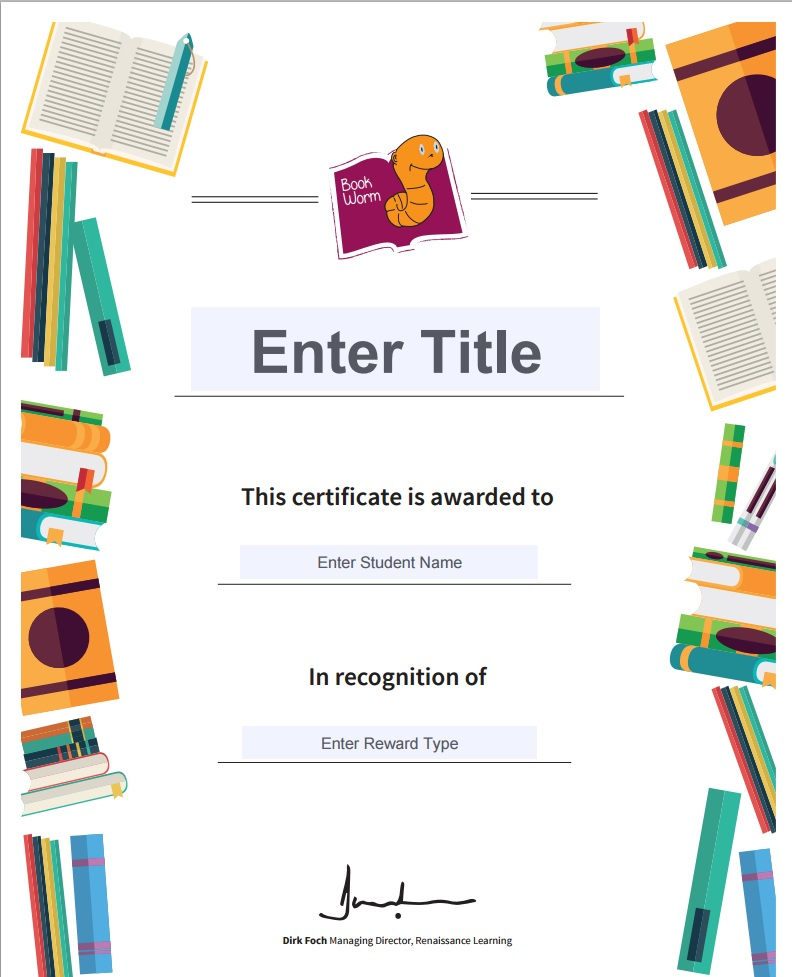 Stunning Accelerated Reader Certificate Templates