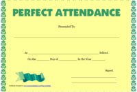 Stunning Attendance Certificate Template Word