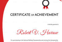Stunning Certificate Of Achievement Template Word