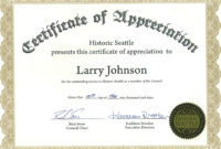 Stunning Certificate Of Appreciation Template Free Printable