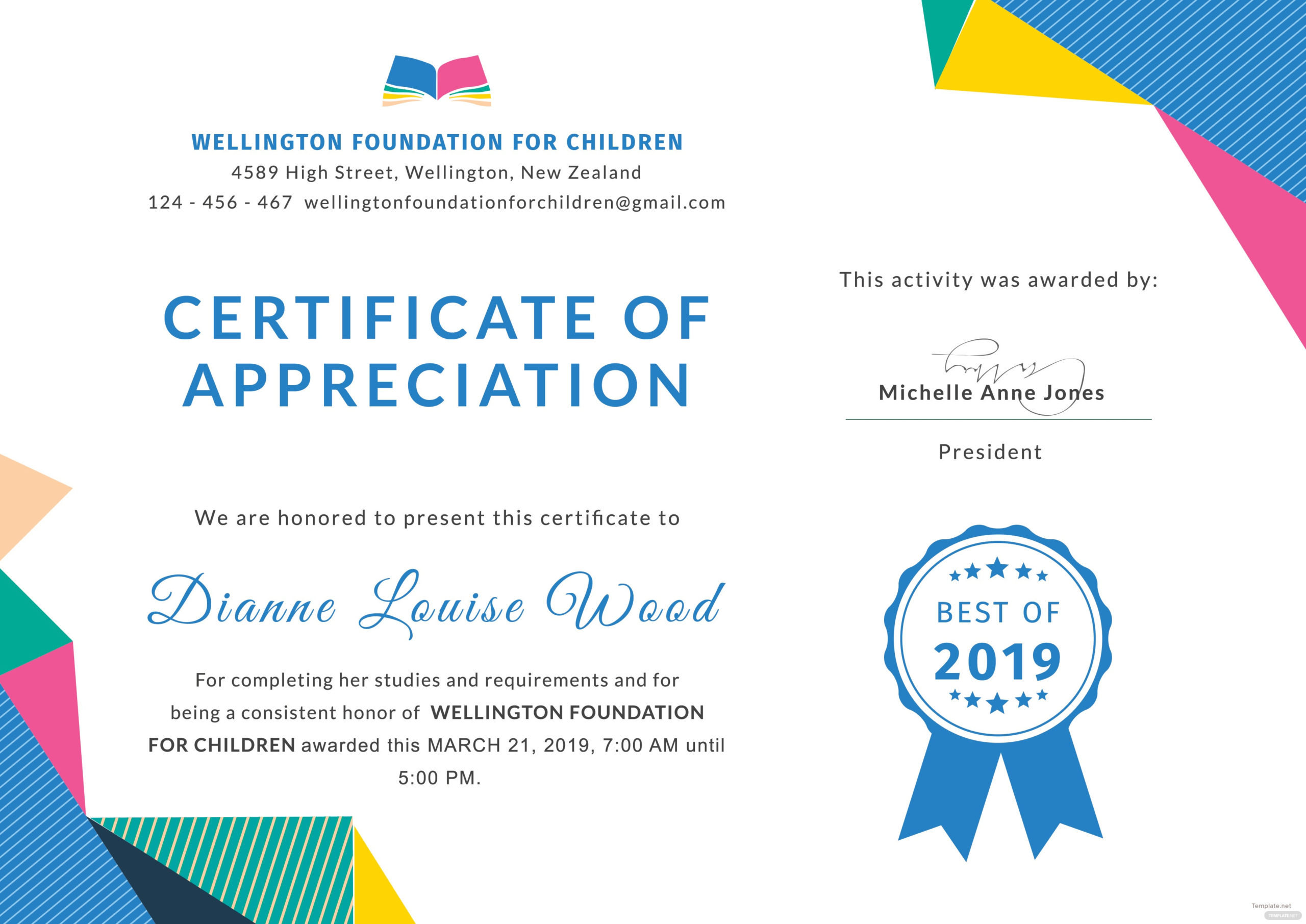 Stunning Certificate Of Appreciation Template Word