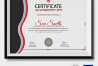 Stunning Certificate Of Authenticity Free Template