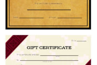 Stunning Custom Gift Certificate Template