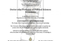 Stunning Doctorate Certificate Template