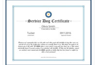 Stunning Dog Training Certificate Template